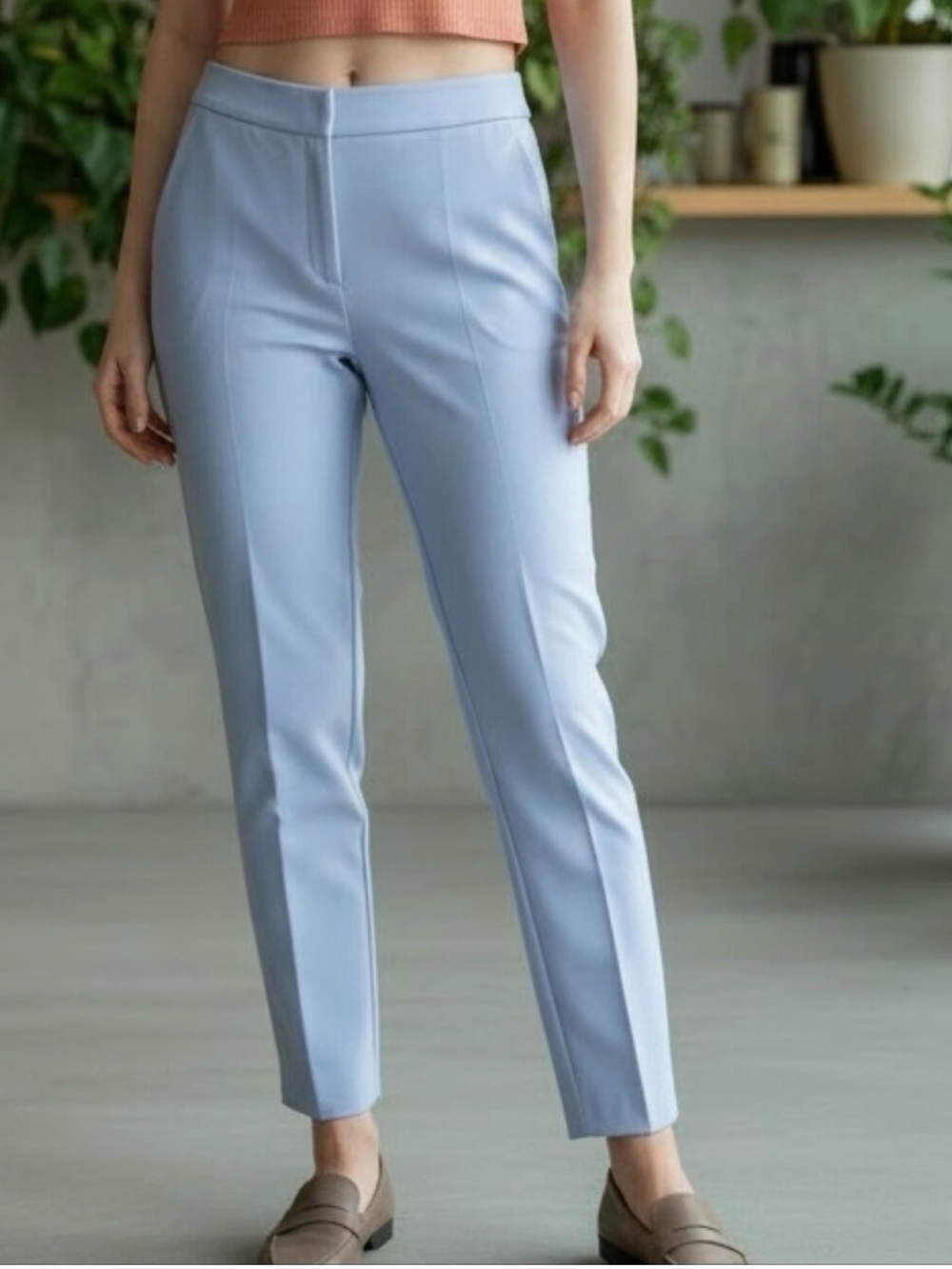 Zara Light Blue Tailored Trousers